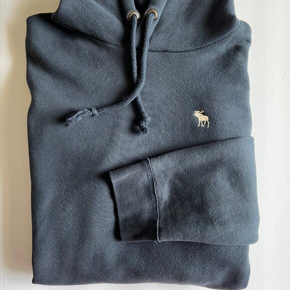 Abercrombie & Fitch Men's Pullover Soft Navy Blue Hoodie, Size XL, EC! - Picture 13 of 14
